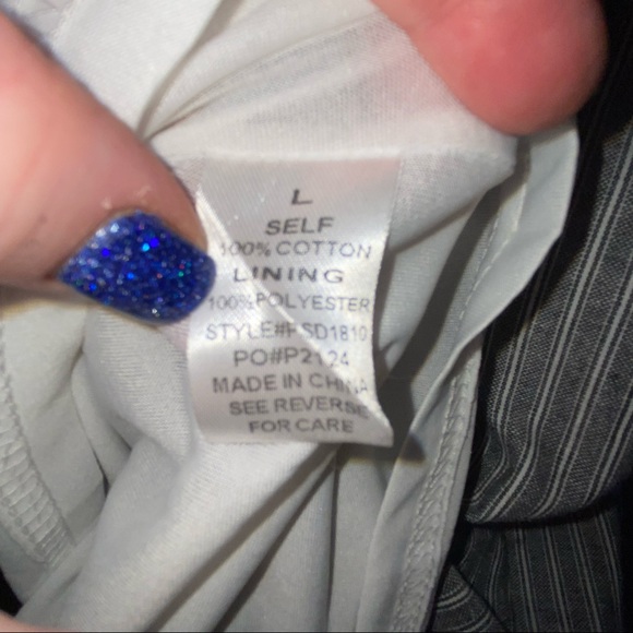 SOLD.  Polagram Midi Large L Dress Womens Country farmhouse farm Striped Lined - Picture 9 of 9